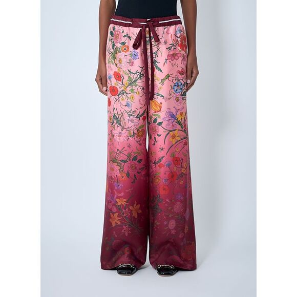 GUCCI Denim - Gucci Women Flora Degrade Printed Silk Pants